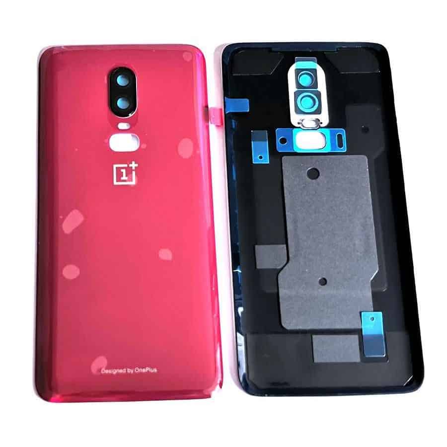 OnePlus 6 Back Panel Housing Battery Cover Replacement Price in India Chennai Amber Red