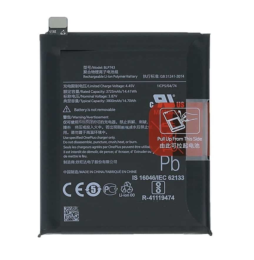 OnePlus 7T Battery Replacement price in India Chennai BLP743