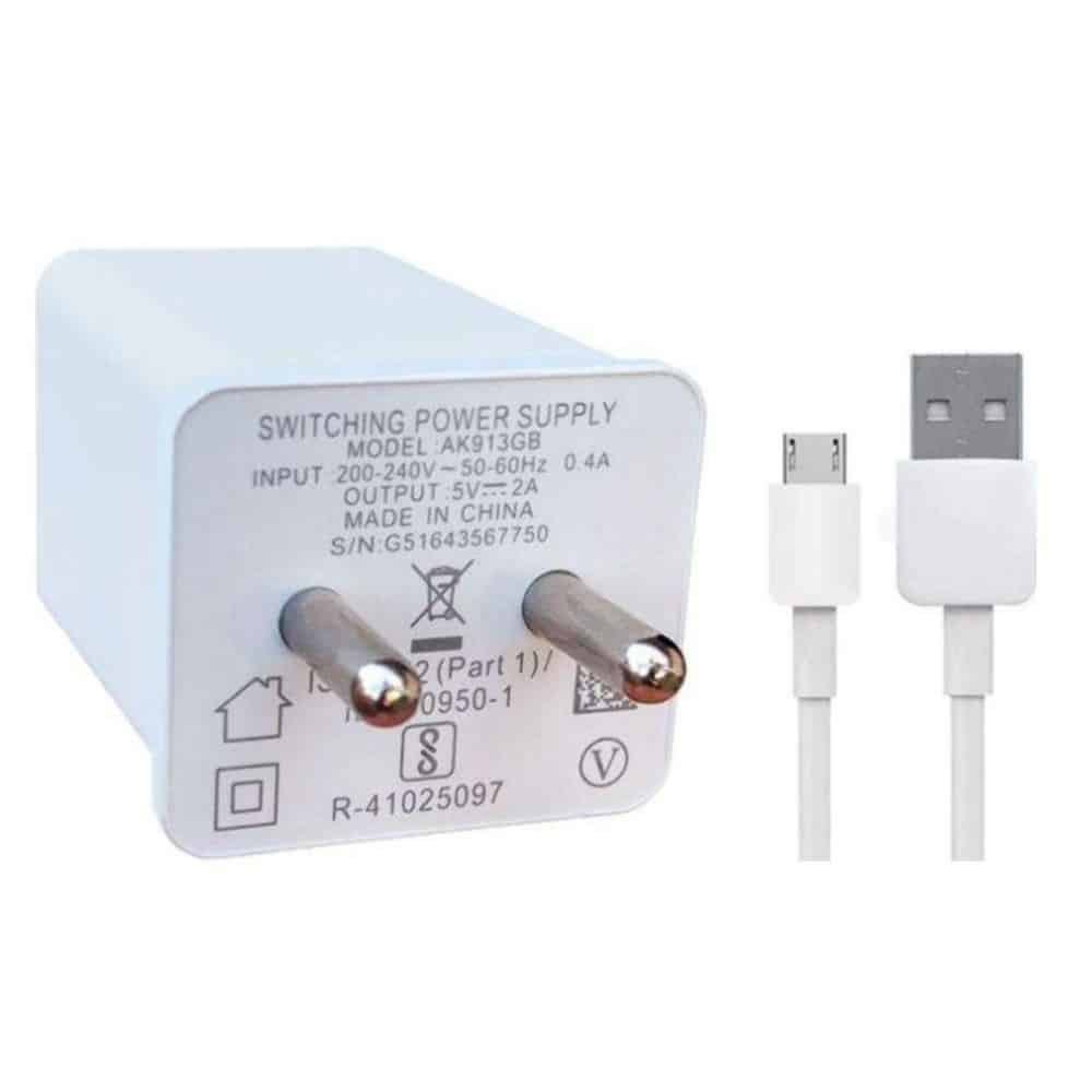 Oppo A5 Charger Power Adapter and USB Data Cable Price in India