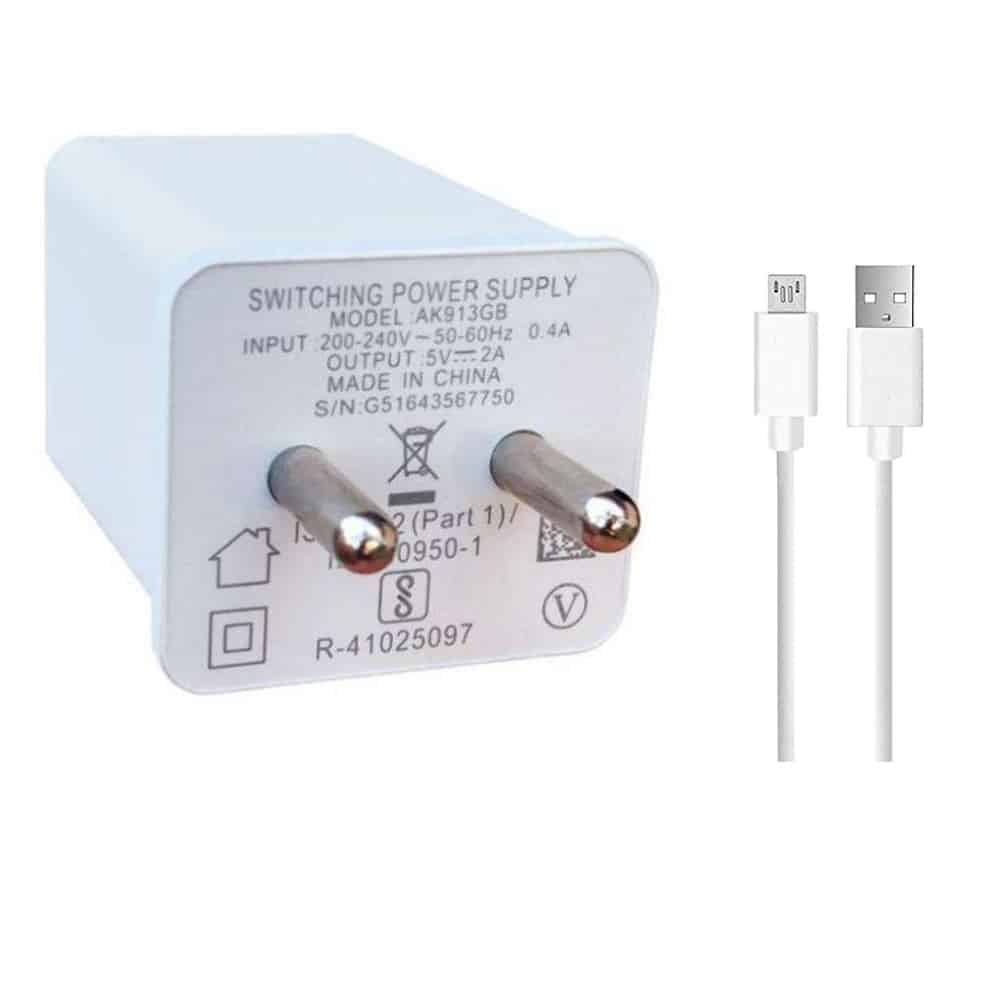 Oppo A5s Charger Power Adapter and USB Data Cable Price in India