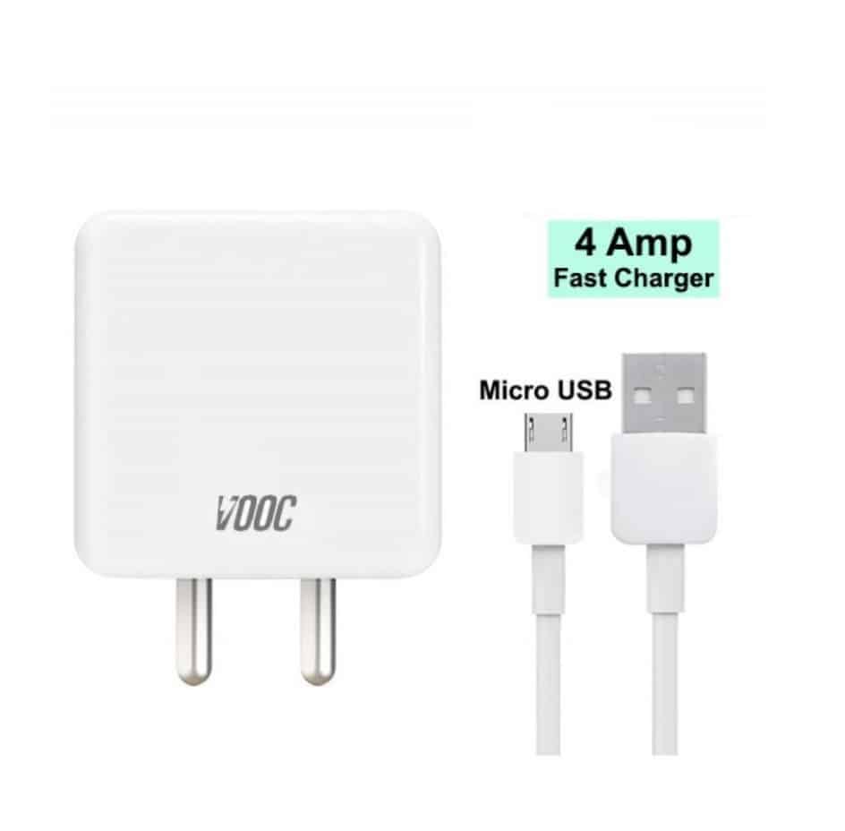 Oppo F7 Charger Power Adapter and USB Data Cable Price in India