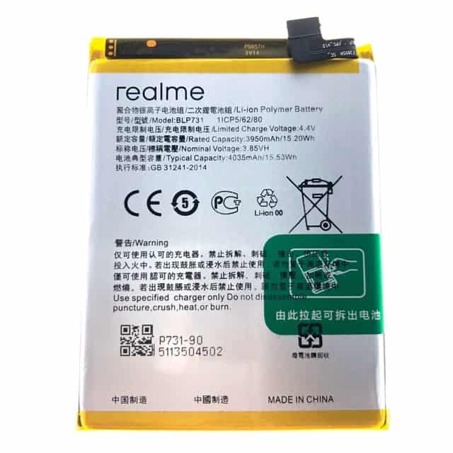 Realme 5 Pro battery replacement price in india chennai BLP731