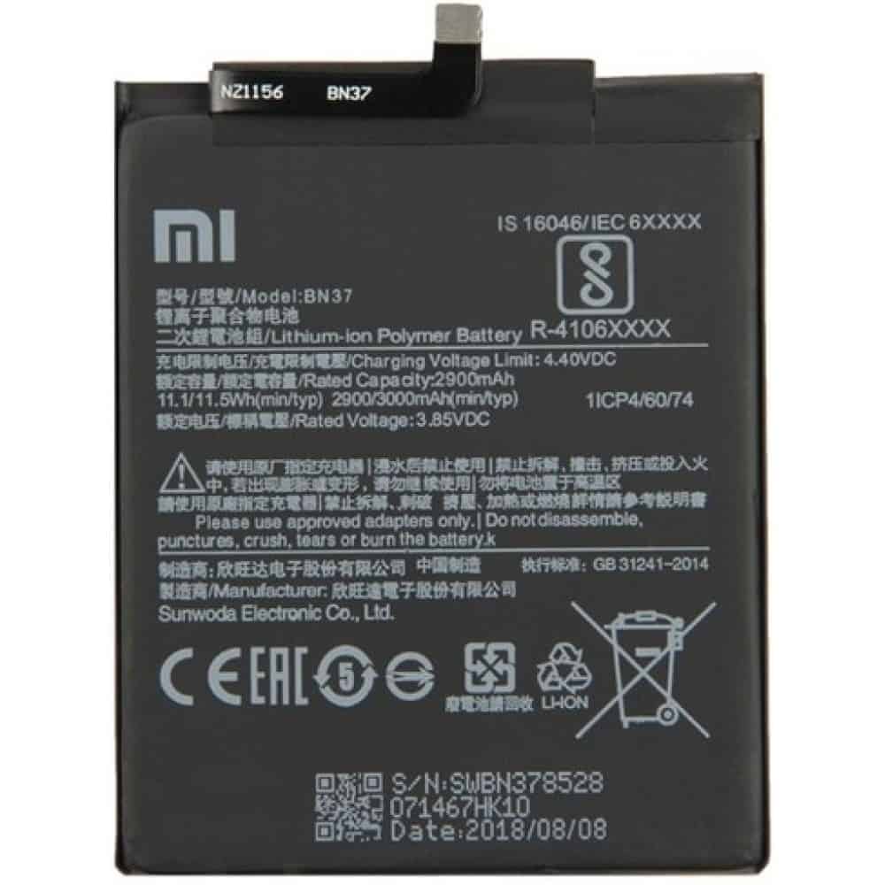 Redmi 6 Battery Repalacement Price in India Chennai