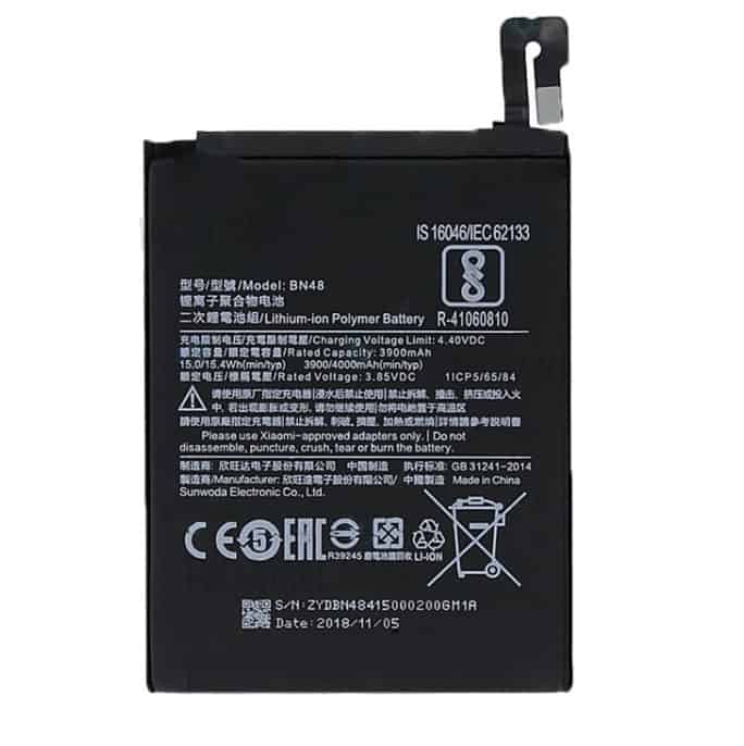 Redmi Note 6 Pro Battery Repalacement Price in India Chennai