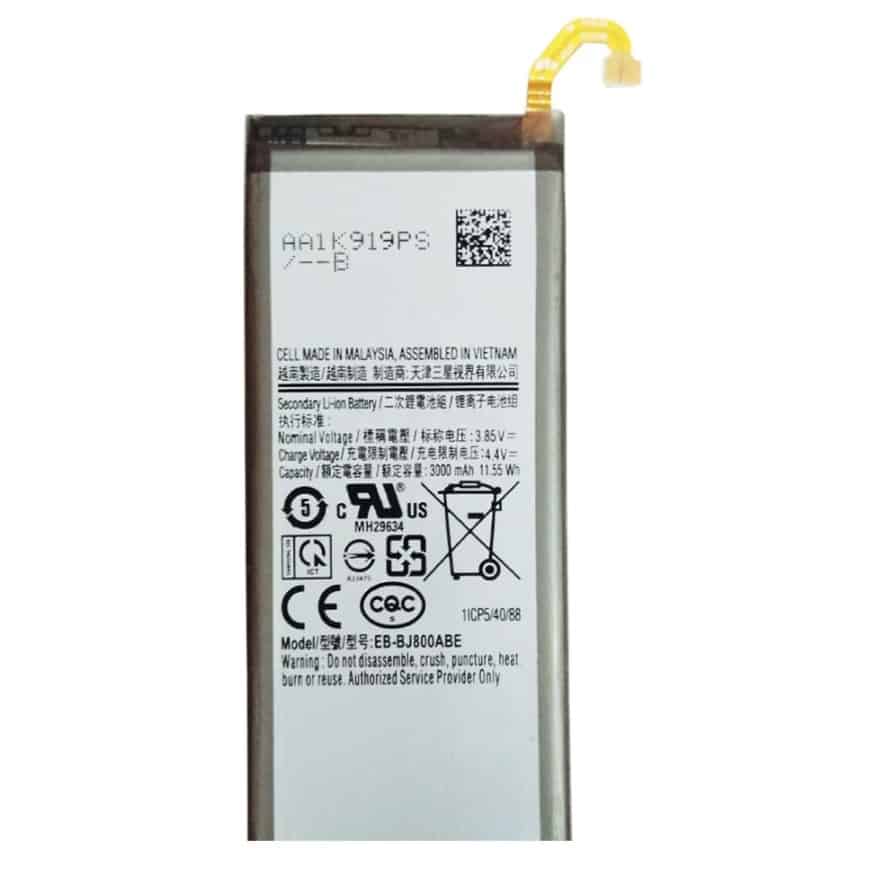 Samsung Galaxy J6 Battery Replacement price in India Chennai - EB-BJ800ABE