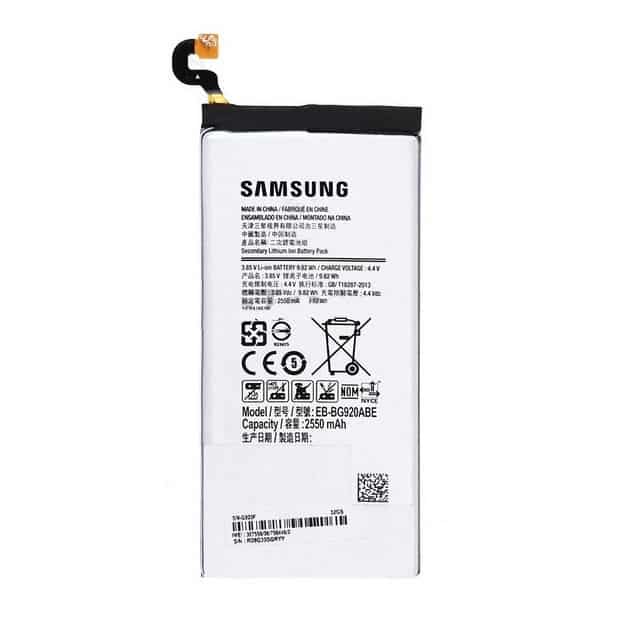 Samsung Galaxy S6 Battery Replacement price in India Chennai - EB-BG920ABE