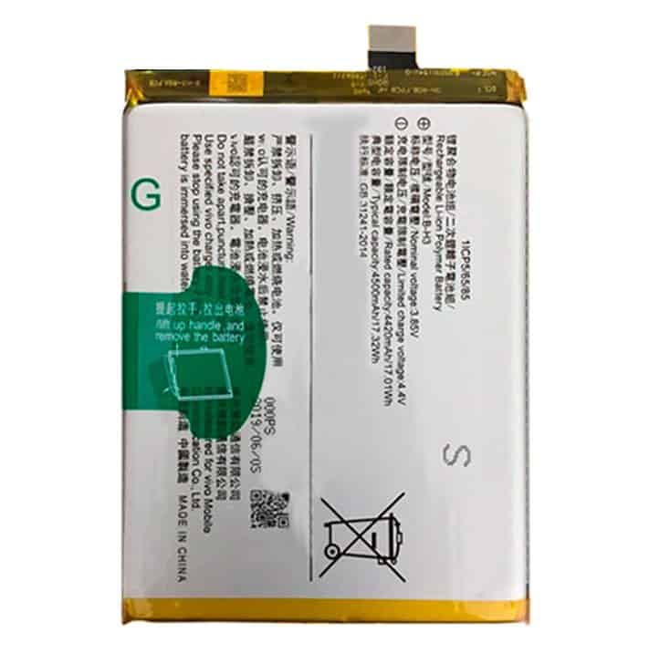 Vivo Z1x Battery Replacement Price in India Chennai B-H3